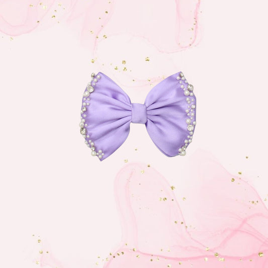 Beautiful Lavender Satin Hair Clip