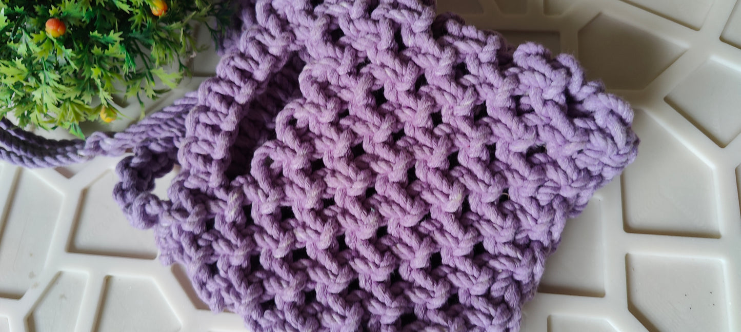 Purple Macrame Bag