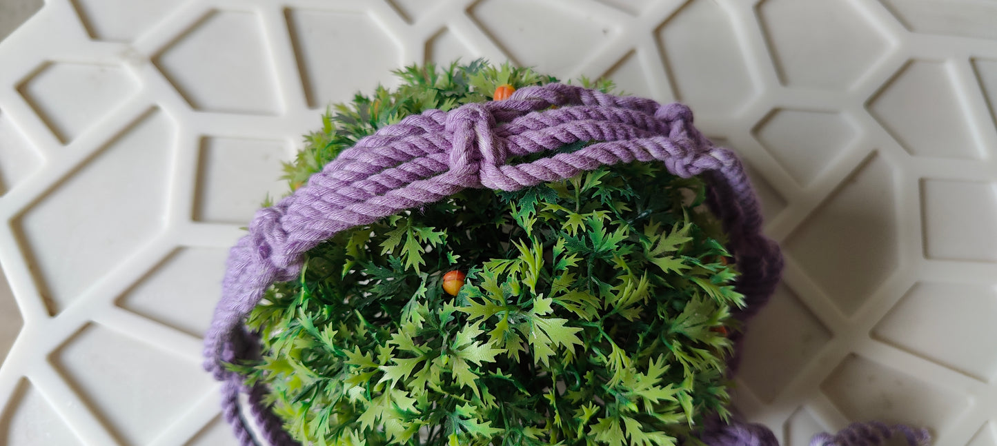 Purple Macrame Bag