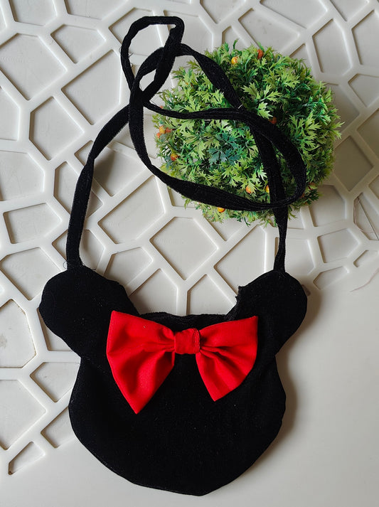 Black Velvet Bow Bag