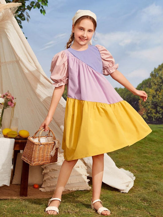 Daisy Tiered Four Colours Cotton Dress